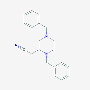 molecular formula C20H23N3 B3117290 2-(1,4-二苄基哌嗪-2-基)乙腈 CAS No. 2225787-92-6
