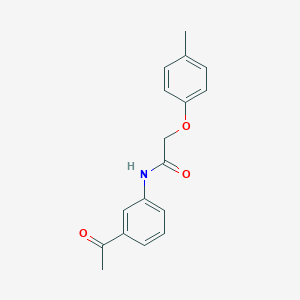 molecular formula C17H17NO3 B311730 N-(3-acetylphenyl)-2-(4-methylphenoxy)acetamide 