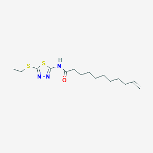 molecular formula C15H25N3OS2 B311731 N-[5-(ethylsulfanyl)-1,3,4-thiadiazol-2-yl]undec-10-enamide 