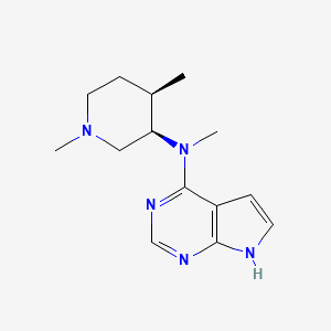molecular formula C14H21N5 B3117317 N-((3R,4R)-1,4-二甲基哌啶-3-基)-N-甲基-7H-吡咯并[2,3-d]嘧啶-4-胺 CAS No. 2227197-38-6