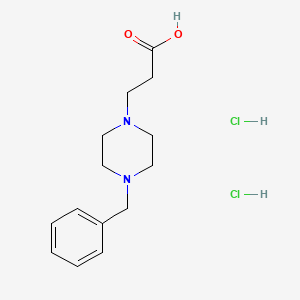 molecular formula C14H22Cl2N2O2 B3117356 3-(4-苄基哌嗪-1-基)丙酸二盐酸盐 CAS No. 22278-01-9