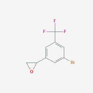 molecular formula C9H6BrF3O B3117360 2-[3-Bromo-5-(trifluoromethyl)phenyl]oxirane CAS No. 2228262-42-6