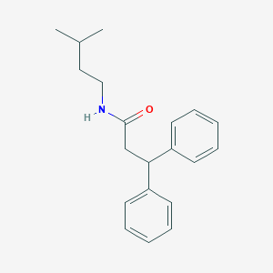 molecular formula C20H25NO B311738 N-(3-methylbutyl)-3,3-diphenylpropanamide 