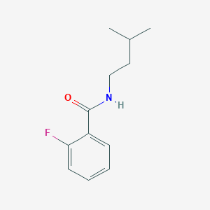 molecular formula C12H16FNO B311742 2-fluoro-N-(3-methylbutyl)benzamide 