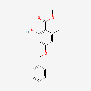 molecular formula C16H16O4 B3117515 4-(苄氧基)-2-羟基-6-甲基苯甲酸甲酯 CAS No. 22375-05-9
