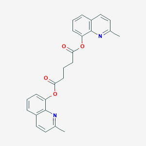 molecular formula C25H22N2O4 B311753 Bis(2-methyl-8-quinolinyl) pentanedioate 
