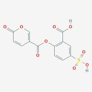 molecular formula C13H8O9S B311755 2-{[(2-oxo-2H-pyran-5-yl)carbonyl]oxy}-5-sulfobenzoic acid 