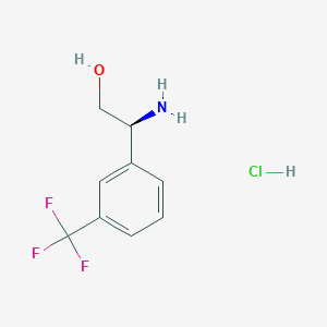 molecular formula C9H11ClF3NO B3117560 (S)-2-Amino-2-(3-(trifluoromethyl)phenyl)ethanol hydrochloride CAS No. 2243080-08-0