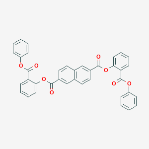 molecular formula C38H24O8 B311757 Bis[2-(phenoxycarbonyl)phenyl] 2,6-naphthalenedicarboxylate 