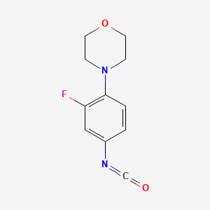 molecular formula C11H11FN2O2 B3117570 (3-Fluoro-4-(morpholinyl)phenyl)isocyanate CAS No. 224323-51-7