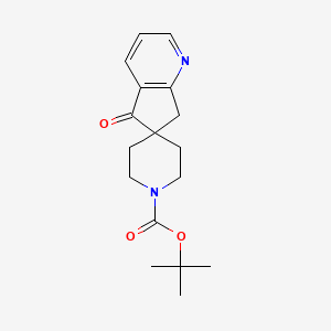 molecular formula C17H22N2O3 B3117576 叔丁基 5-氧代-5,7-二氢螺[环戊[b]吡啶-6,4'-哌啶]-1'-羧酸酯 CAS No. 2245084-40-4