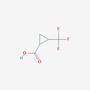 molecular formula C5H5F3O2 B3117681 2-(Trifluoromethyl)cyclopropane-1-carboxylic acid CAS No. 22581-33-5