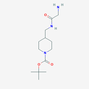 molecular formula C13H25N3O3 B3117705 叔丁基 4-((2-氨基乙酰氨基)甲基)哌啶-1-羧酸酯 CAS No. 226249-72-5