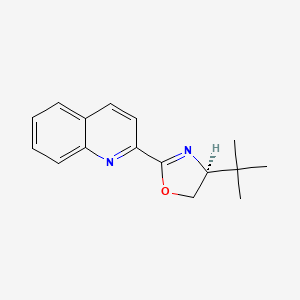 molecular formula C16H18N2O B3117706 (S)-4-(tert-Butyl)-2-(quinolin-2-yl)-4,5-dihydrooxazole CAS No. 226387-12-8