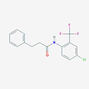 molecular formula C16H13ClF3NO B311771 N-[4-chloro-2-(trifluoromethyl)phenyl]-3-phenylpropanamide 