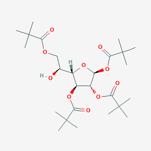 molecular formula C26H44O10 B3117745 a-L-Altrofuranose, 1,2,3,6-tetrakis(2,2-dimethylpropanoate) CAS No. 226877-04-9