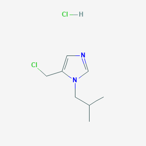 molecular formula C8H14Cl2N2 B3117758 5-(Chloromethyl)-1-isobutyl-1H-imidazole hydrochloride CAS No. 226930-89-8