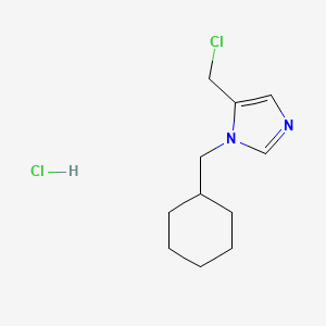 molecular formula C11H18Cl2N2 B3117766 5-(chloromethyl)-1-(cyclohexylmethyl)-1H-imidazole hydrochloride CAS No. 226930-91-2