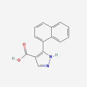 molecular formula C14H10N2O2 B3117769 5-(Naphthalen-1-yl)-1H-pyrazole-4-carboxylic acid CAS No. 226931-55-1