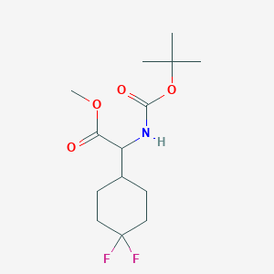 molecular formula C14H23F2NO4 B3117782 Methyl 2-((tert-butoxycarbonyl)amino)-2-(4,4-difluorocyclohexyl)acetate CAS No. 2270904-94-2