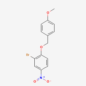 molecular formula C14H12BrNO4 B3117788 2-Bromo-1-(4-methoxybenzyloxy)-4-nitrobenzene CAS No. 2270909-83-4