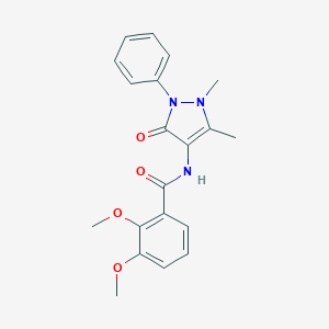 molecular formula C20H21N3O4 B311784 N-(1,5-dimethyl-3-oxo-2-phenyl-2,3-dihydro-1H-pyrazol-4-yl)-2,3-dimethoxybenzamide 