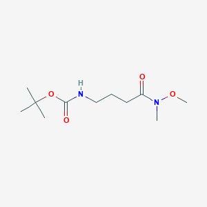 molecular formula C11H22N2O4 B3117843 Tert-butyl 4-(methoxy(methyl)amino)-4-oxobutylcarbamate CAS No. 227751-84-0