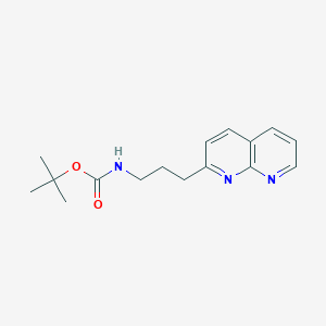 molecular formula C16H21N3O2 B3117844 叔丁基 3-(1,8-萘啶-2-基)丙基氨基甲酸酯 CAS No. 227751-85-1