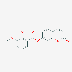 molecular formula C19H16O6 B311786 4-methyl-2-oxo-2H-chromen-7-yl 2,3-dimethoxybenzoate 