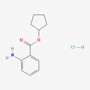 molecular formula C12H16ClNO2 B3117871 Cyclopentyl 2-aminobenzoate hydrochloride CAS No. 2279124-61-5
