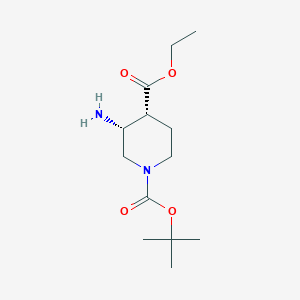 molecular formula C13H24N2O4 B3117878 O1-tert-butyl O4-ethyl (3R,4R)-3-aminopiperidine-1,4-dicarboxylate CAS No. 2281850-52-8