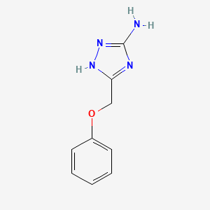 molecular formula C9H10N4O B3117882 3-(phenoxymethyl)-1H-1,2,4-triazol-5-amine CAS No. 22819-08-5