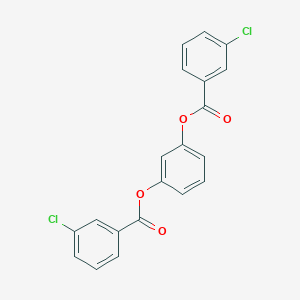 molecular formula C20H12Cl2O4 B311790 3-[(3-Chlorobenzoyl)oxy]phenyl3-chlorobenzoate 