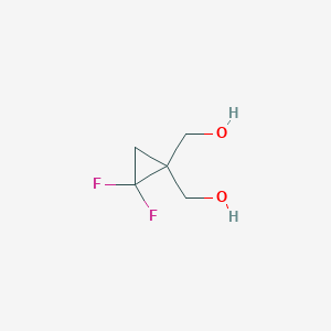 molecular formula C5H8F2O2 B3117902 (2,2-Difluorocyclopropane-1,1-diyl)dimethanol CAS No. 228580-15-2