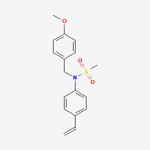 molecular formula C17H19NO3S B3117921 N-(4-乙烯基苯基)-N-(4-甲氧基苄基)甲磺酰胺 CAS No. 2288710-51-8