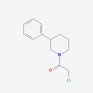 molecular formula C13H16ClNO B3117928 2-Chloro-1-(3-phenylpiperidin-1-yl)ethanone CAS No. 228877-94-9