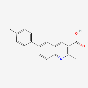 molecular formula C18H15NO2 B3117935 6-(4-Methylphenyl)-2-methylquinoline-3-carboxylic acid CAS No. 229008-26-8