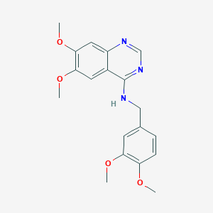 molecular formula C19H21N3O4 B3117967 N-[(3,4-dimethoxyphenyl)methyl]-6,7-dimethoxyquinazolin-4-amine CAS No. 229476-54-4