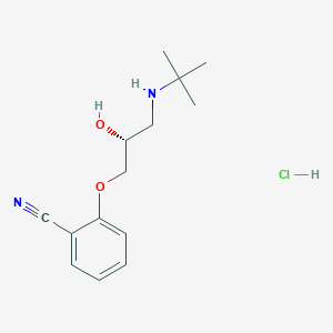 molecular formula C14H21ClN2O2 B3117984 Bunitrolol hydrochloride, (R)- CAS No. 22972-95-8