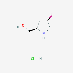 molecular formula C5H11ClFNO B3118043 [(2R,4R)-4-氟吡咯烷-2-基]甲醇；盐酸盐 CAS No. 2306246-87-5