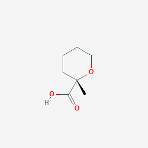 molecular formula C7H12O3 B3118054 (2S)-2-methyltetrahydropyran-2-carboxylic acid CAS No. 2306253-18-7