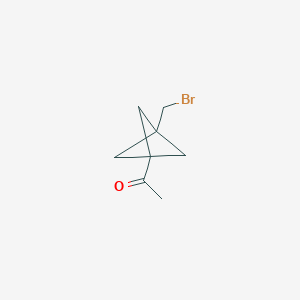 molecular formula C8H11BrO B3118058 1-[3-(Bromomethyl)-1-bicyclo[1.1.1]pentanyl]ethanone CAS No. 2306268-76-6