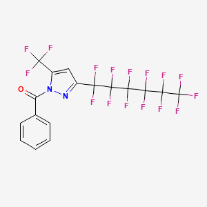 molecular formula C17H6F16N2O B3118108 1-Benzoyl-3(5)-perfluorohexyl-5(3)-(trifluoromethyl)pyrazole CAS No. 231301-26-1