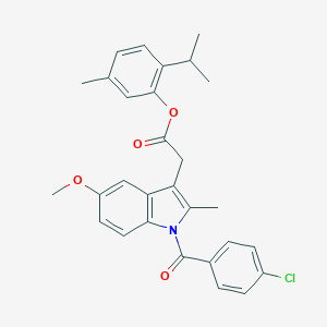 molecular formula C29H28ClNO4 B311811 2-isopropyl-5-methylphenyl [1-(4-chlorobenzoyl)-5-methoxy-2-methyl-1H-indol-3-yl]acetate 
