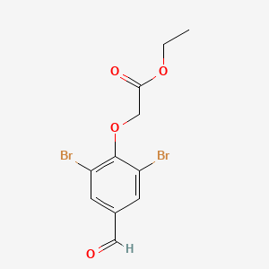 molecular formula C11H10Br2O4 B3118112 Ethyl 2-(2,6-dibromo-4-formylphenoxy)acetate CAS No. 231306-75-5