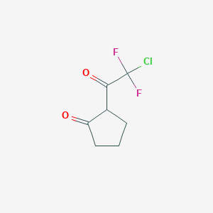 molecular formula C7H7ClF2O2 B3118123 2-(氯二氟乙酰)环戊酮 CAS No. 2317-35-3
