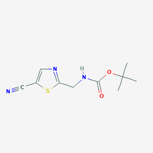molecular formula C10H13N3O2S B3118153 tert-Butyl ((5-cyanothiazol-2-yl)methyl)carbamate CAS No. 232612-30-5