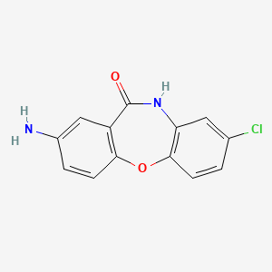 molecular formula C13H9ClN2O2 B3118217 2-amino-8-chlorodibenzo[b,f][1,4]oxazepin-11(10H)-one CAS No. 23474-55-7