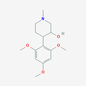 molecular formula C15H23NO4 B3118224 1-Methyl-4-(2,4,6-trimethoxyphenyl)piperidin-3-ol CAS No. 234771-34-7