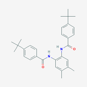 molecular formula C30H36N2O2 B311828 4-tert-butyl-N-{2-[(4-tert-butylbenzoyl)amino]-4,5-dimethylphenyl}benzamide 